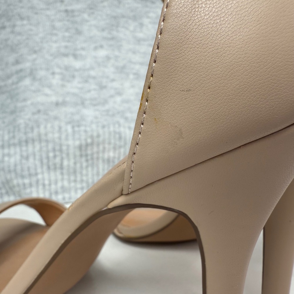 LC Lauren Conrad Size 9.5 Memory Foam Heels Ankle Strap Sandal Beige Women's - Picture 7 of 9